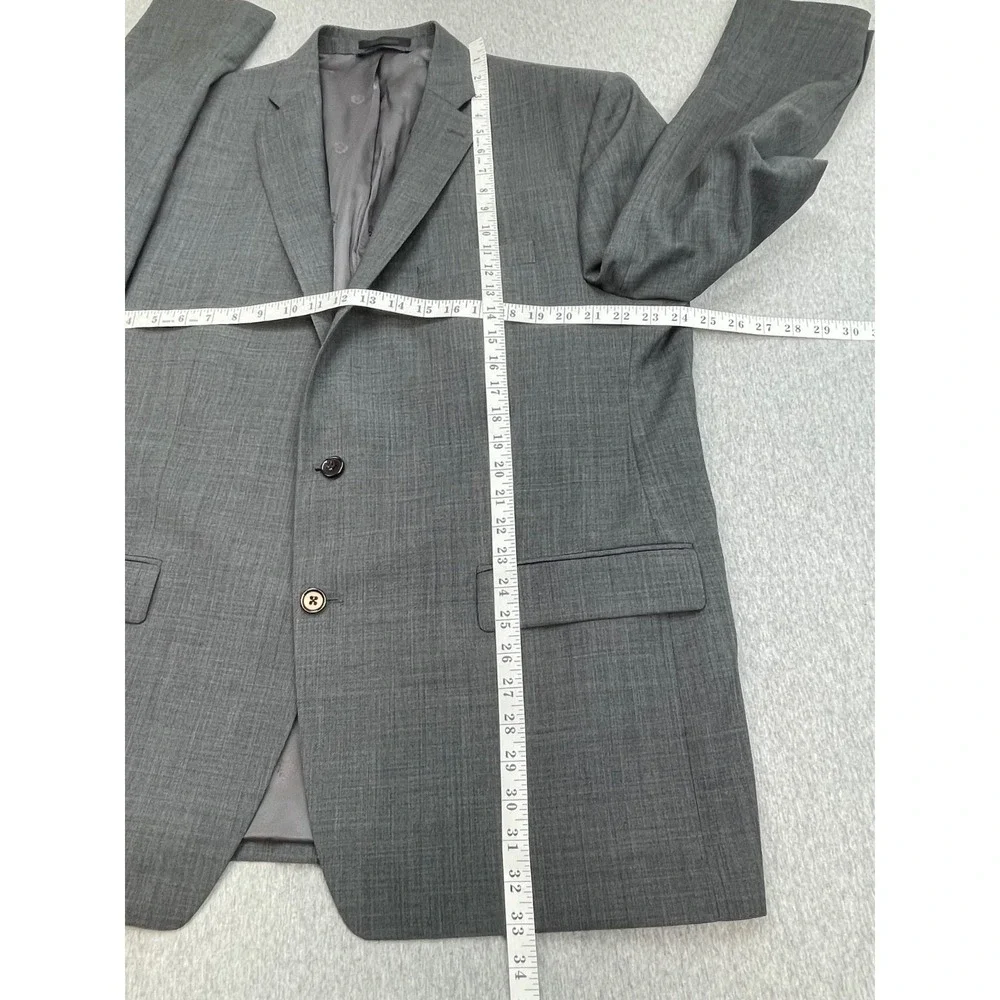 Lauren Ralph Lauren Suit Mens 48L Gray Wool Blend Stretch Pants 38x32- 2 Pcs